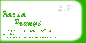 maria prunyi business card